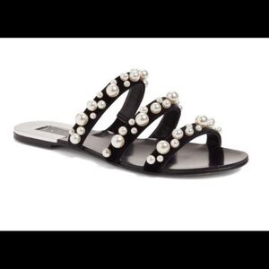 Leith Stunner Embellished Strappy Sandal Slide